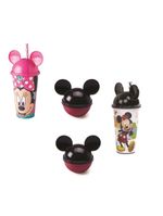 Kit copos minnie e mickey  orelhas e 2 potes com orelhas