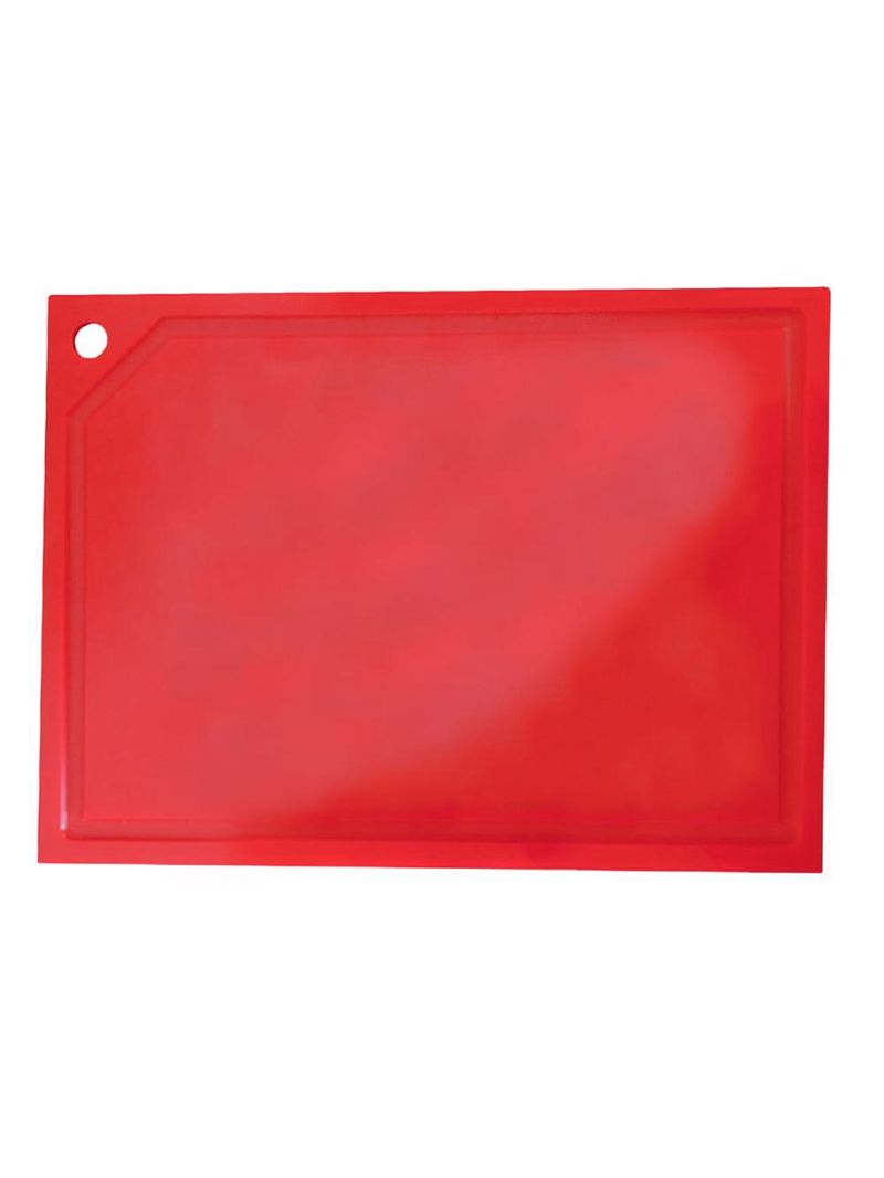 Tabua corte canaleta polietileno vermelha - 60 x 40 - carne