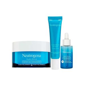Neutrogena hydro boost kit – gel hidratante facial + gel creme para olhos + sérum