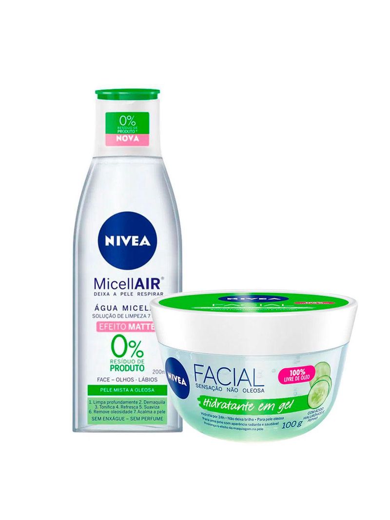 Nivea micellair + gel fresh kit - Água micelar 7 em 1 + hidratante