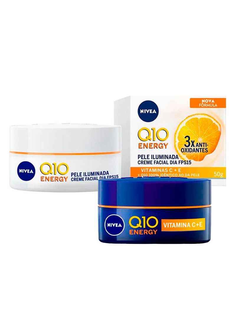 Nívea q10 energy kit – creme antissinais dia fps15 + creme antissinais noturno