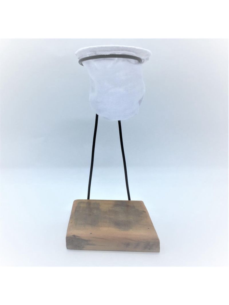 Café individual 2 canecas ceramica e coador demolição cinza