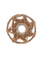 Vaso wolff de vidro e fibra natural 9cm x 15cm