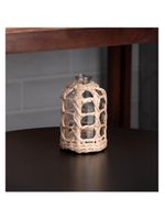 Vaso wolff de vidro e fibra natural 9cm x 15cm