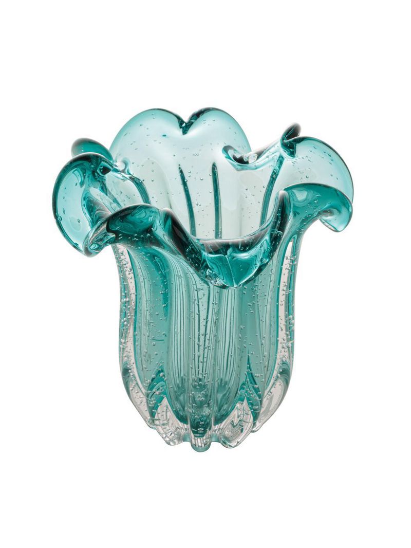 Vaso wolff italy de vidro tiffany 18cm x 21cm