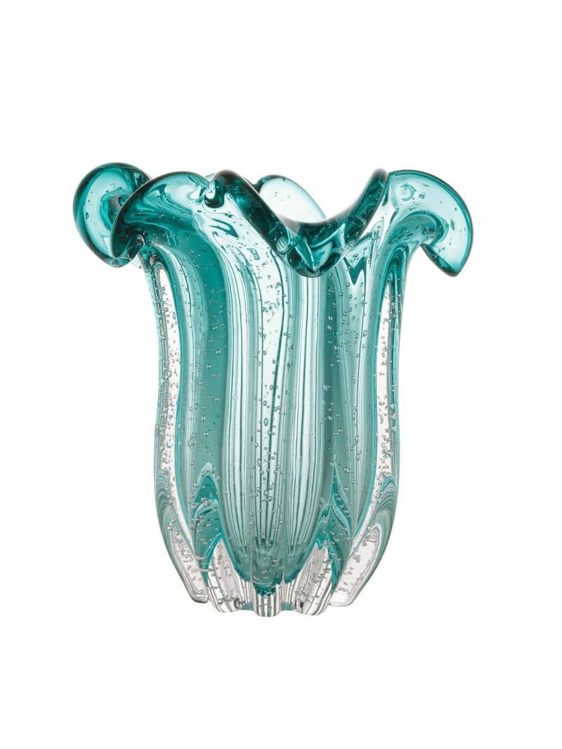 Vaso wolff italy de vidro tiffany 18cm x 21cm