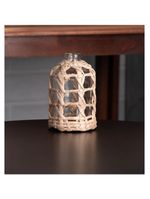 Vaso wolff de vidro e fibra natural 9cm x 15cm