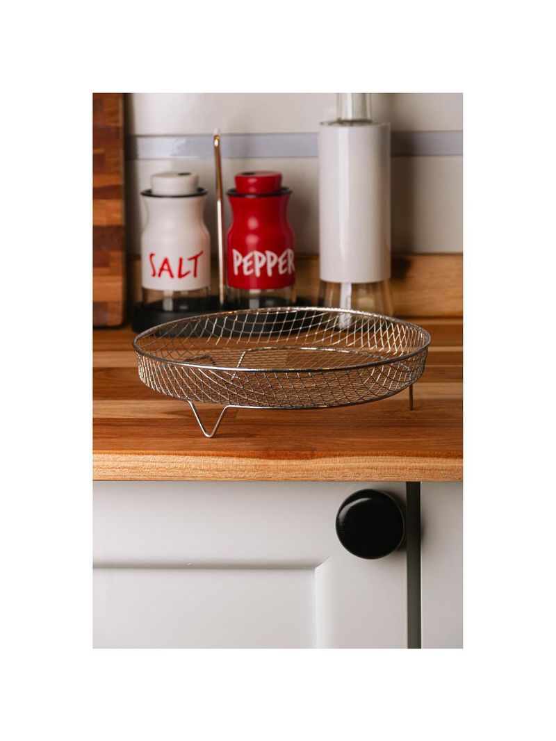 Suporte wolff de aço inox empilhável para air fryer 19,5cm