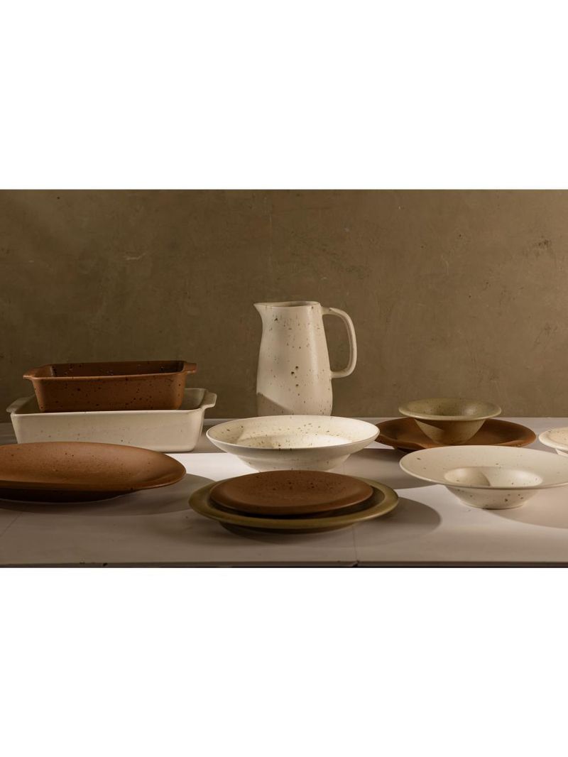 Refratário wolff mist de cerâmica marrom matte 29cm x 17cm