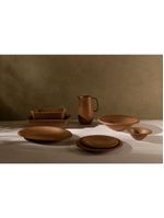 Refratário wolff mist de cerâmica marrom matte 29cm x 17cm