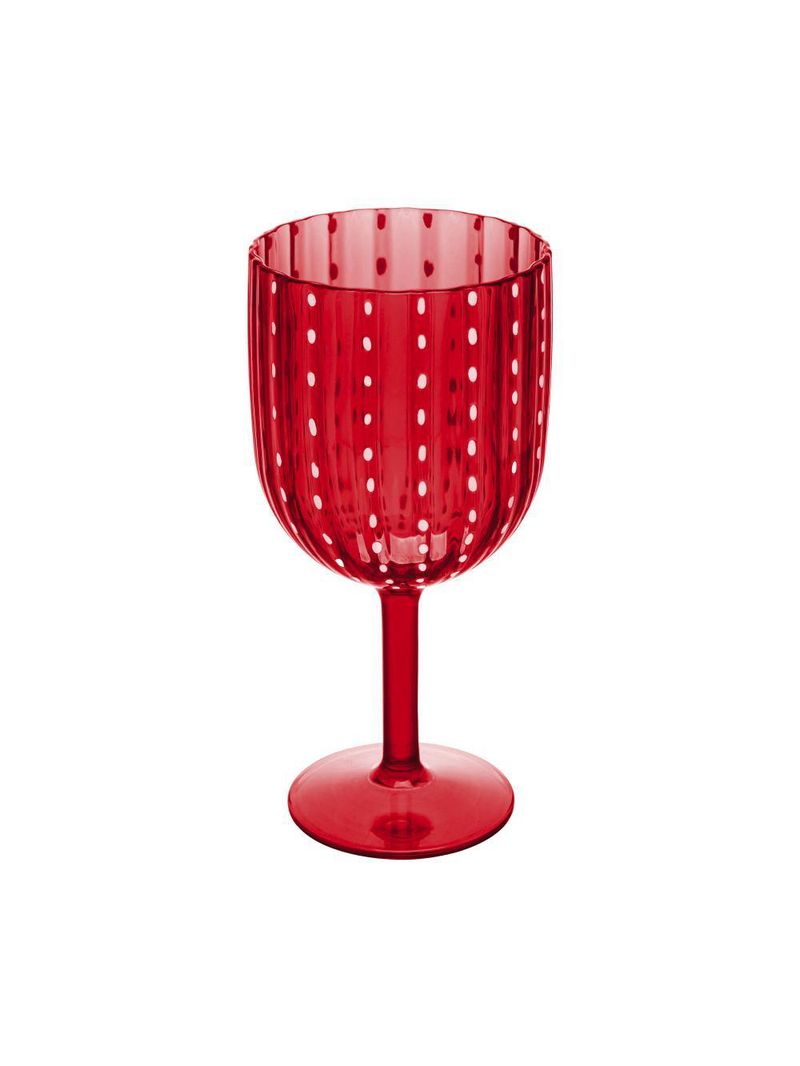 Taça wolff orquídea de acrílico vermelha 350ml