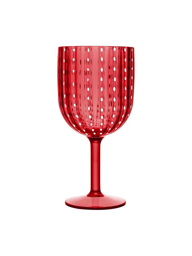 Taça wolff orquídea de acrílico vermelha 350ml