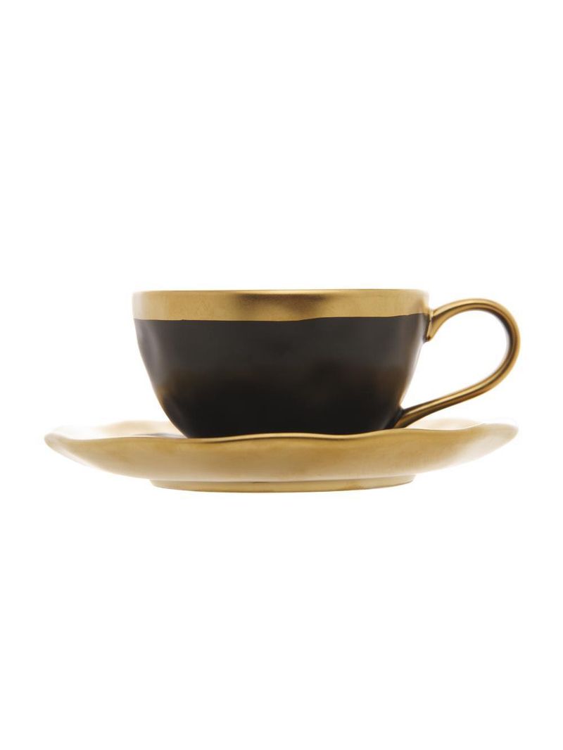 Xícara para café wolff dubai preto de porcelana 90ml