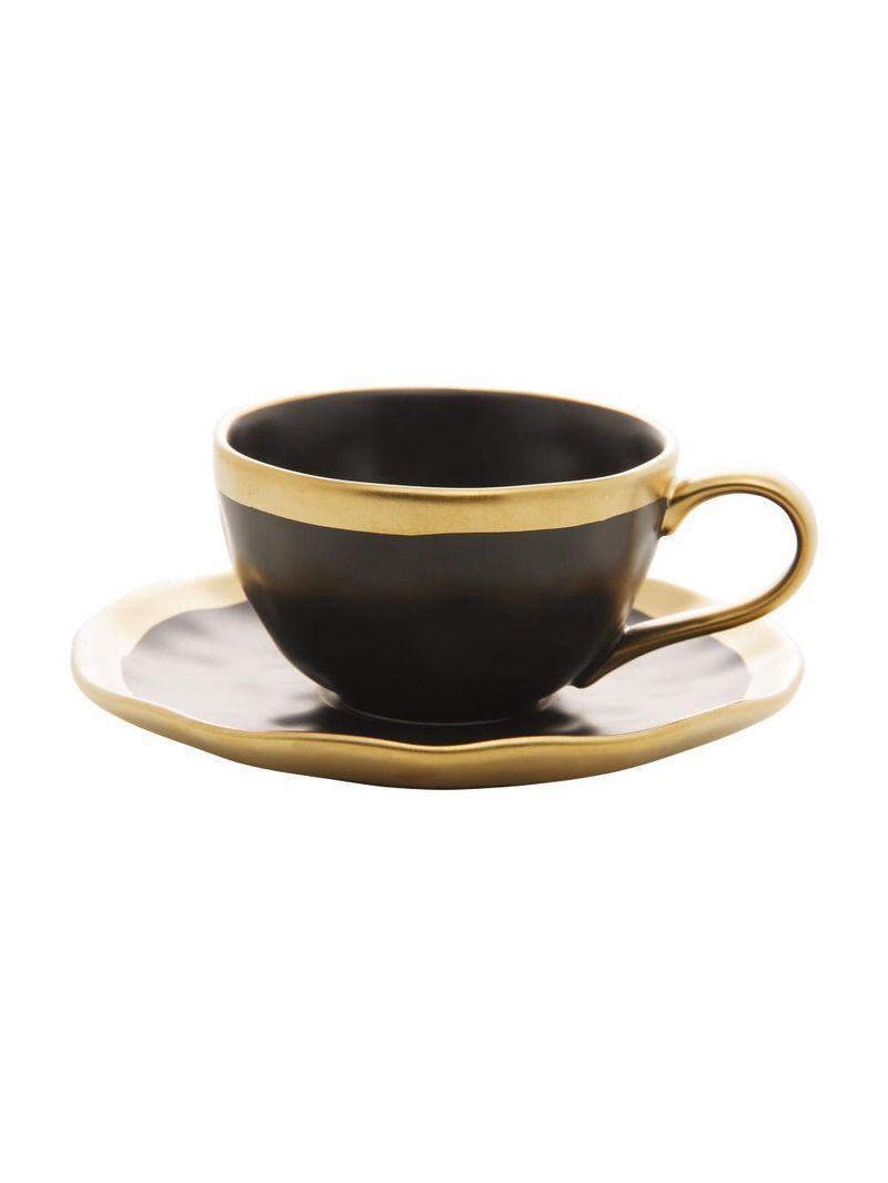 Xícara para café wolff dubai preto de porcelana 90ml