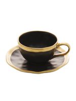 Xícara para café wolff dubai preto de porcelana 90ml