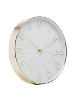 Relógio de parede wolff modern de plástico branco