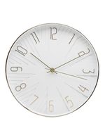 Relógio de parede wolff modern de plástico branco