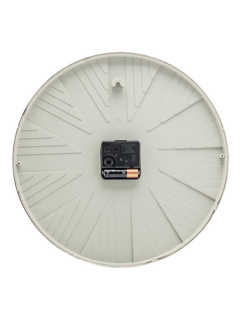 Relógio de parede wolff modern de plástico branco