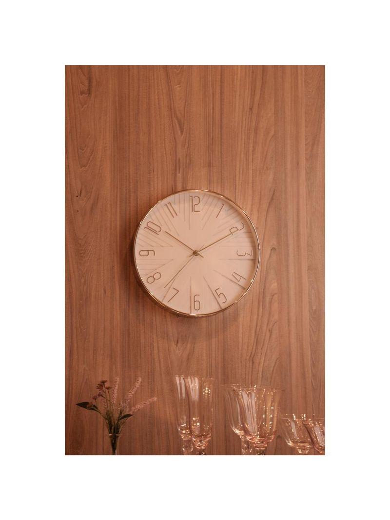 Relógio de parede wolff modern de plástico branco