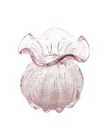 Vaso wolff italy de vidro rosa claro 10cm x 11cm
