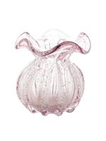 Vaso wolff italy de vidro rosa claro 10cm x 11cm
