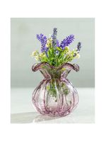 Vaso wolff italy de vidro rosa claro 10cm x 11cm