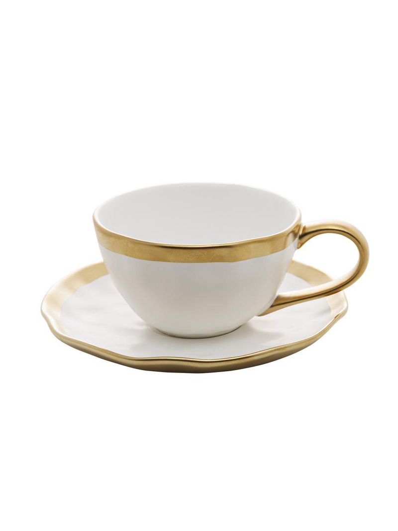 Xícara para chá wolff dubai branco de porcelana 200ml