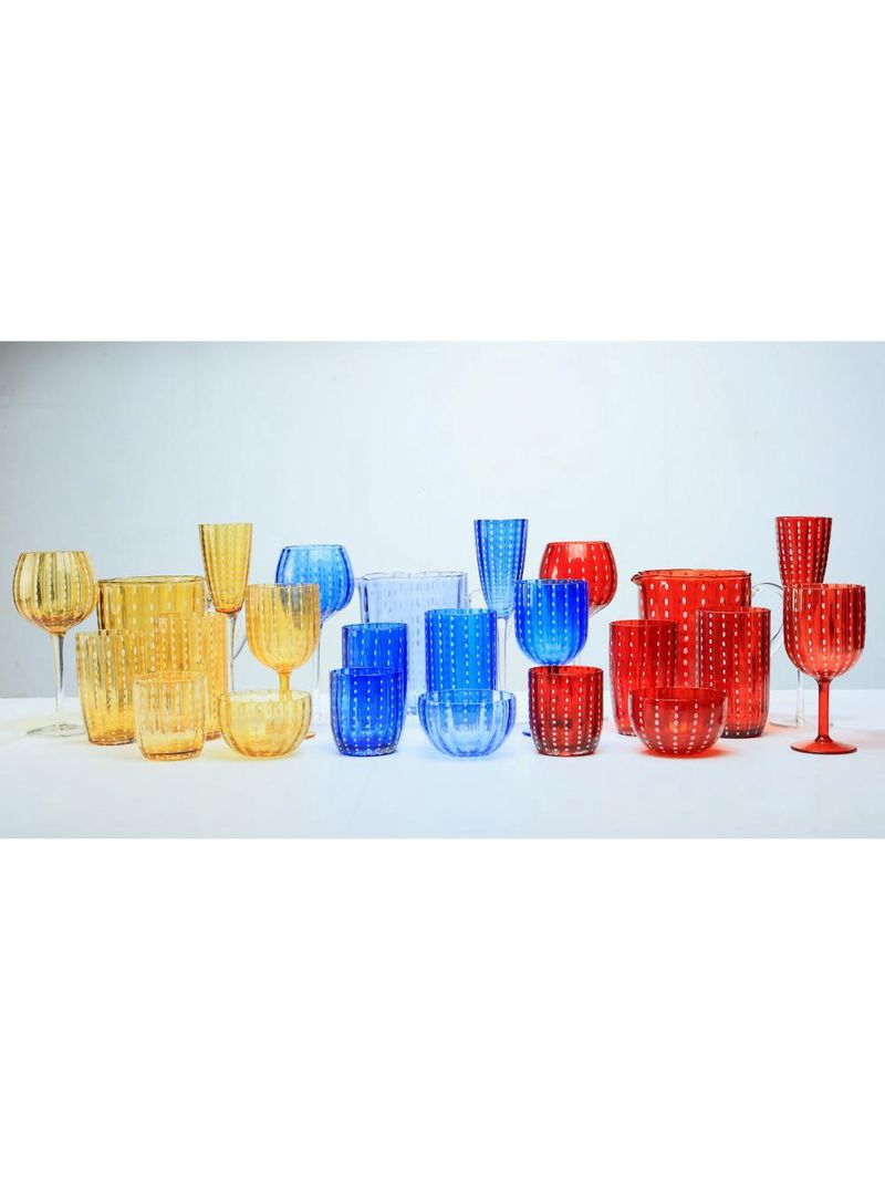 Taça wolff orquídea de acrílico azul 350ml