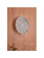 Relógio de parede wolff modern de plástico preto