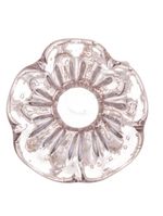 Vaso wolff italy de vidro rosa claro e dourado 10cm x 11cm