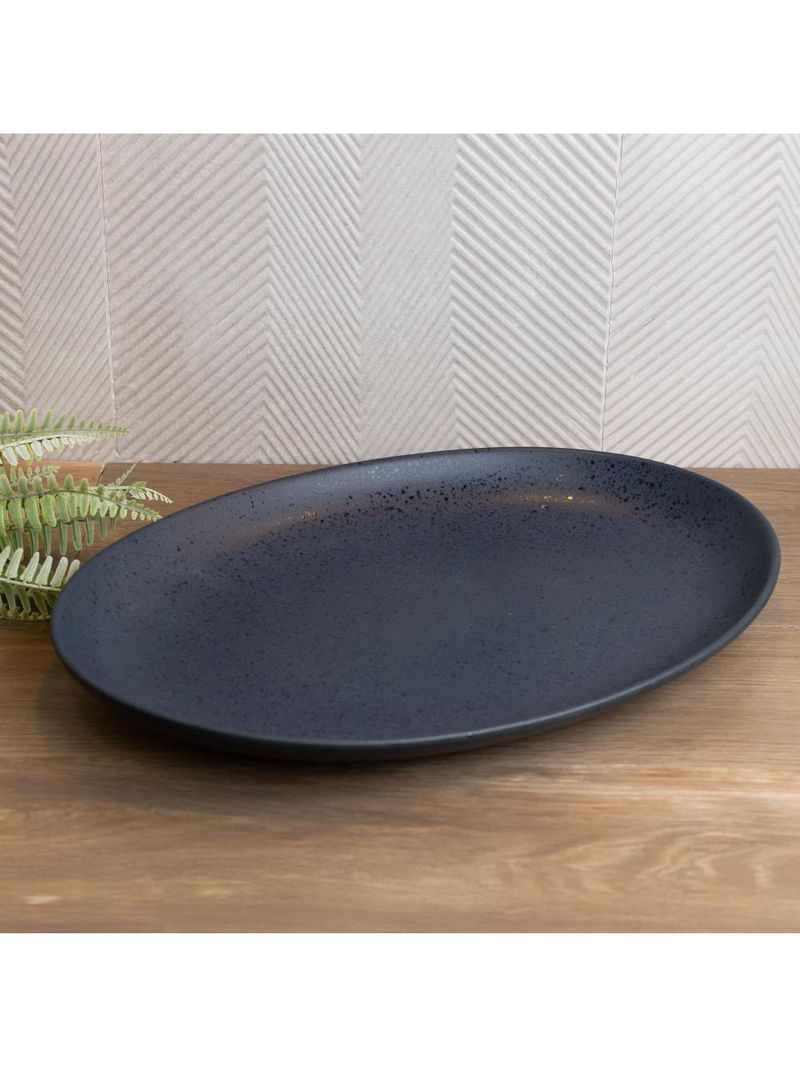 Travessa para servir wolff mist de cerâmica azul matte 40cm