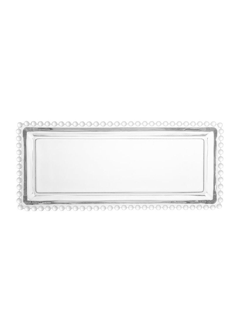Travessa wolff pearl de cristal 30cm x 13cm x 3cm