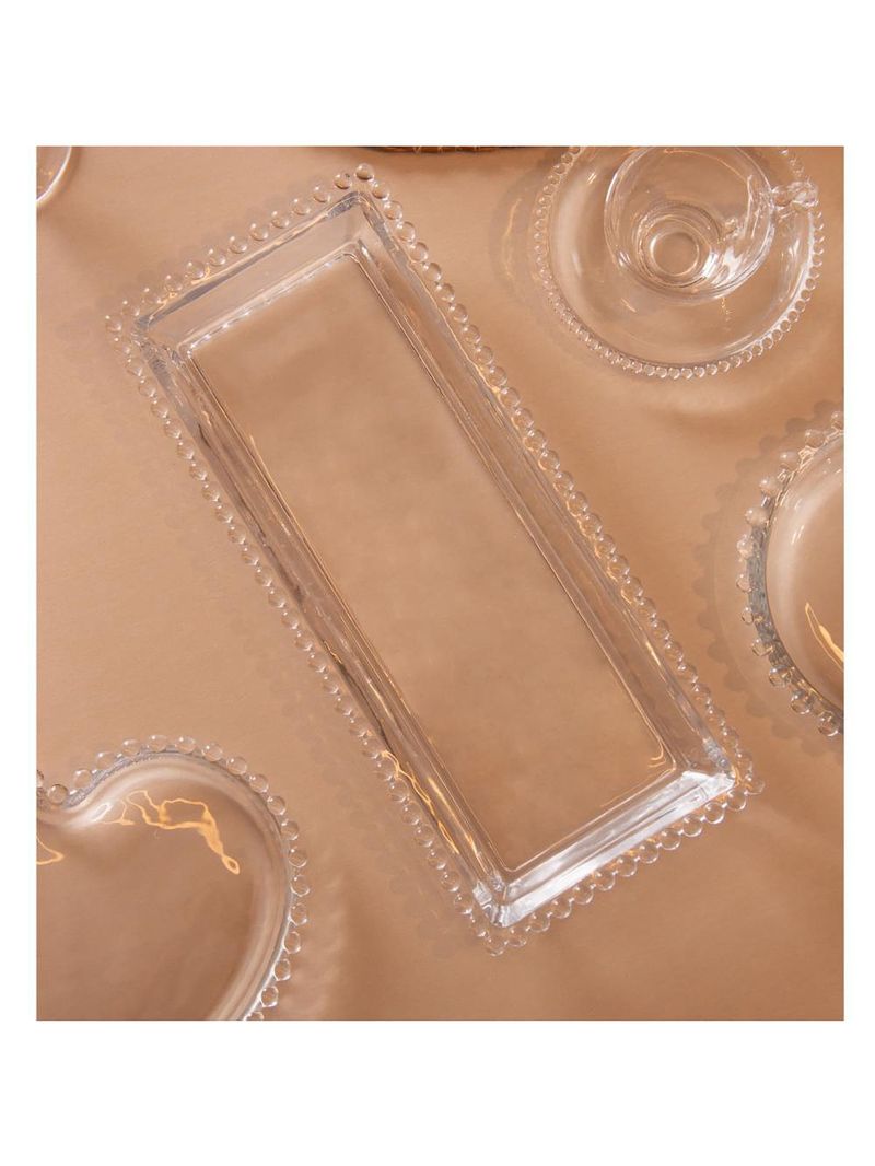 Travessa wolff pearl de cristal 30cm x 13cm x 3cm