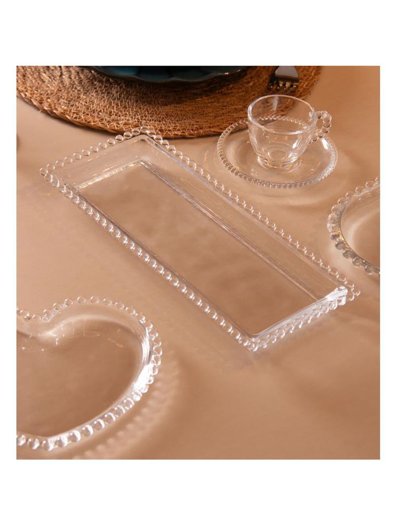 Travessa wolff pearl de cristal 30cm x 13cm x 3cm
