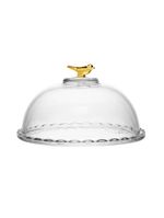 Queijeira wolff golden bird de cristal ecológico 20cm