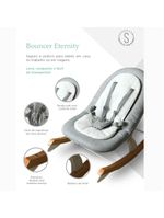 Cadeira de descanso bouncer eternity cinza mescla e branco - singular baby