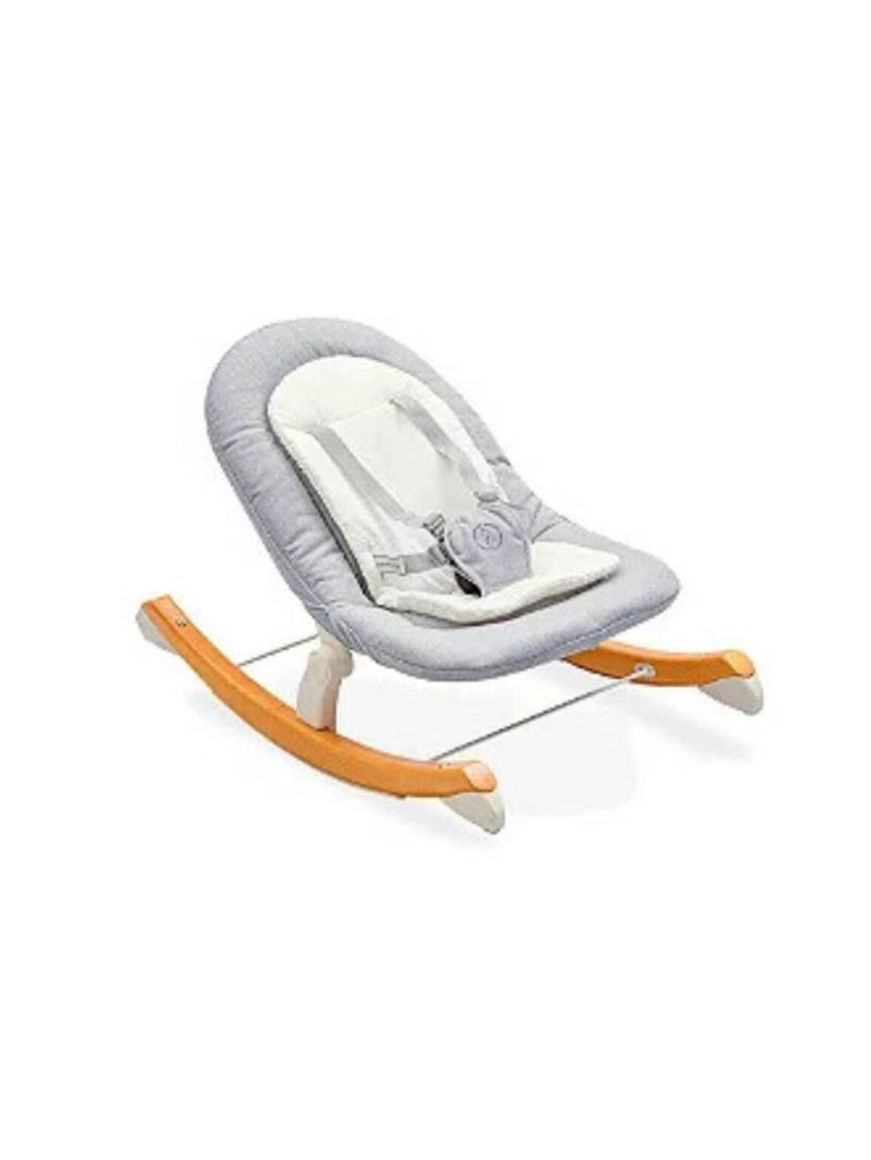 Cadeira de descanso bouncer eternity cinza mescla e branco - singular baby