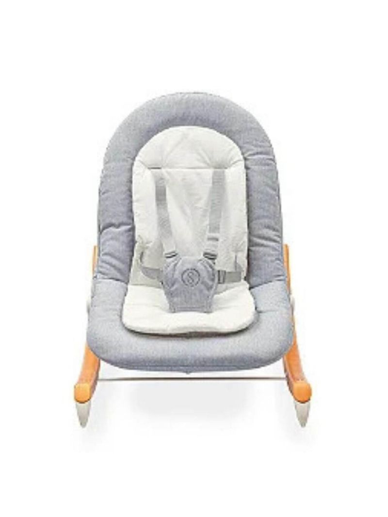 Cadeira de descanso bouncer eternity cinza mescla e branco - singular baby