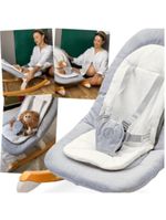 Cadeira de descanso bouncer eternity cinza mescla e branco - singular baby