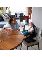 Cadeira de alimentação portátil e ultracompacta toast black lush - infanti