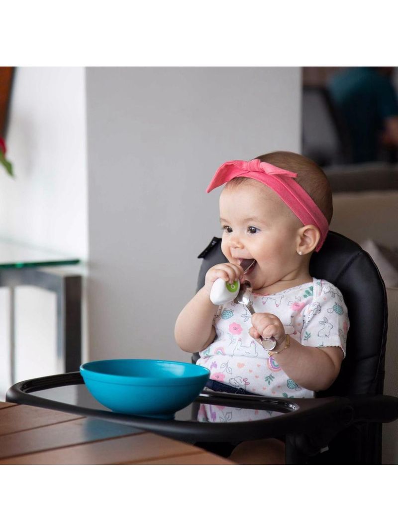 Cadeira de alimentação portátil e ultracompacta toast black lush - infanti