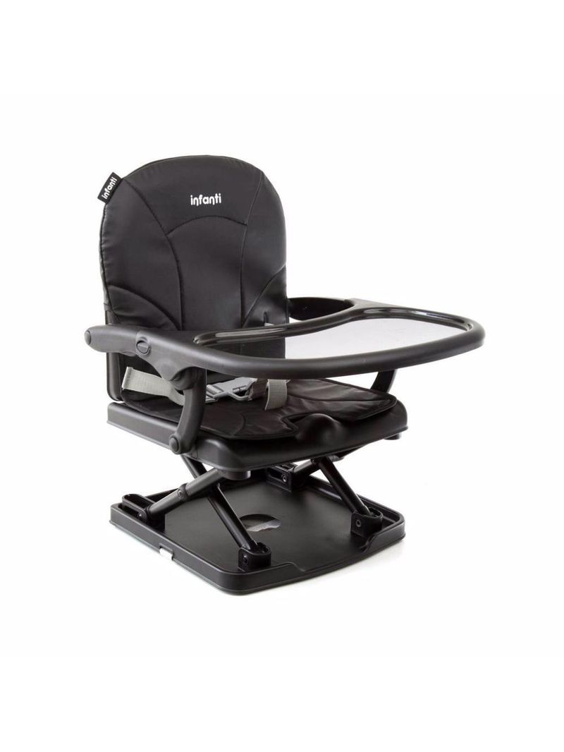 Cadeira de alimentação portátil e ultracompacta toast black lush - infanti