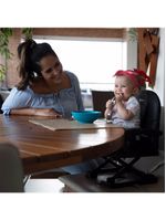 Cadeira de alimentação portátil e ultracompacta toast black lush - infanti