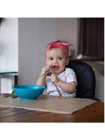 Cadeira de alimentação portátil e ultracompacta toast black lush - infanti
