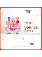 Cadeira de descanso bouncer relax rosa solar - voyage