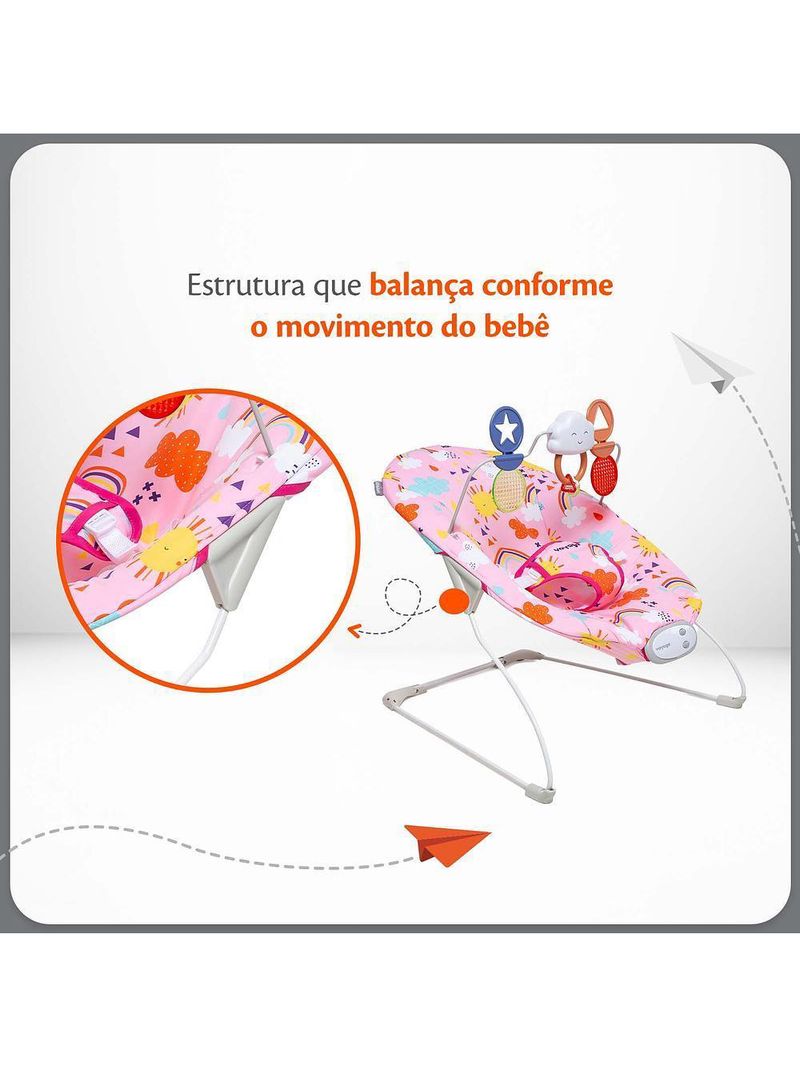 Cadeira de descanso bouncer relax rosa solar - voyage