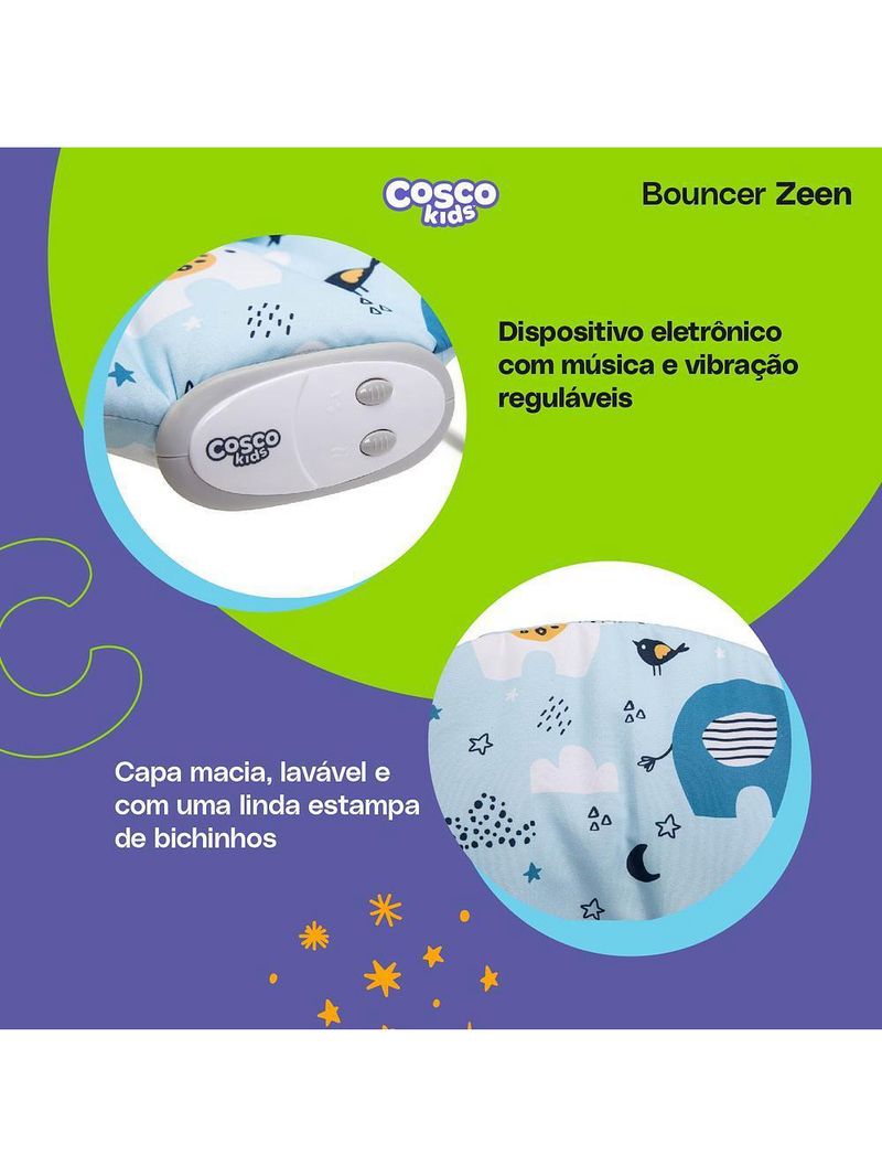 Cadeira de balanço bouncer zeen azul - cosco