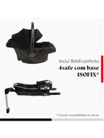 Carrinho com bebê conforto travel system mobi+ reserva isofix black - safety 1st