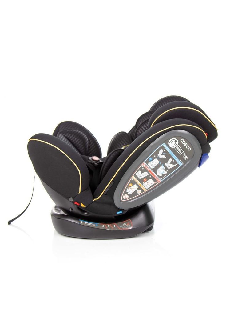 Cadeirinha de carro unique 0 a 36kg preto ouro - cosco