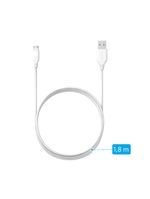 Cabo Micro USB PowerLine 1,8m Anker - Fibra de aramida super resistente - Carga rápida 2A - Garantia 5 anos